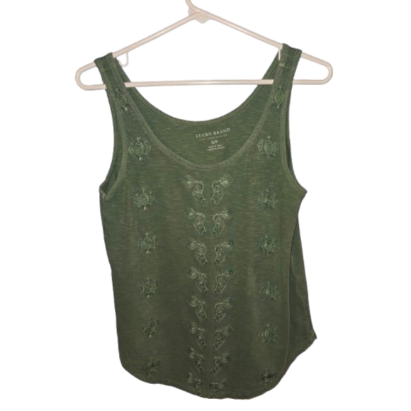 Lucky Brand embroidered tank - Picture 1 of 7